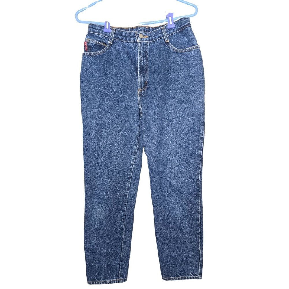 1990s Vintage Bongo Blue Denim Tapered Jeans Size 11 Juniors‎ 29 Waist